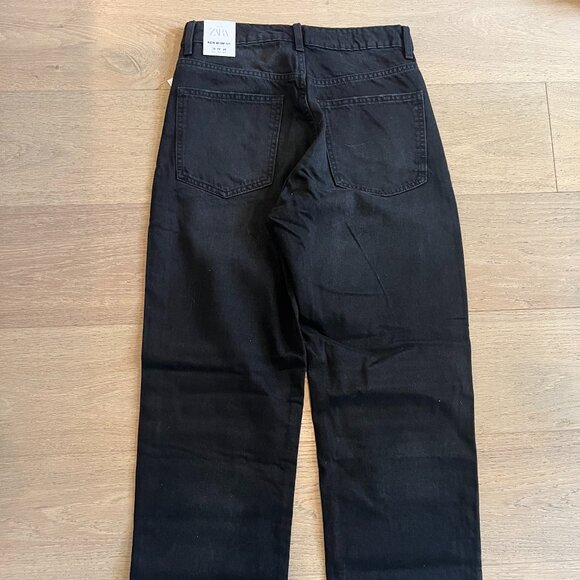 Never Worn Zara New Mom Jeans Black Size 06 - Picture 5 of 6